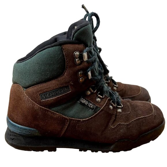 Merrell Mens 8.5 Boots Nova GTX Leather Waterproof Lace Up Gore Tex Brown - Picture 1 of 6
